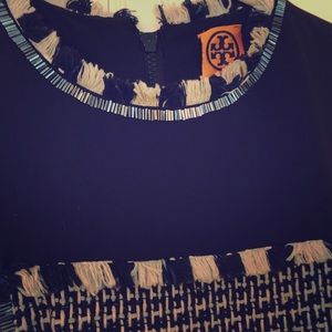 Tory Burch navy, tweed dress